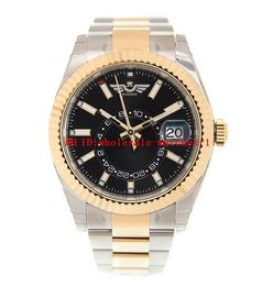 11 Style Classic Men's Watch Sky 326933 42mm black Dial Automatic Mechanical Watches Two Tone Gold Luminous Wristwatches