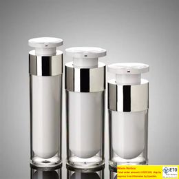 15ML 30ML 50ML Press Pump Acrylic Airless Bottles Skin Care Liquid Lotion Cream Plastic Cosmetic Containers Packaging