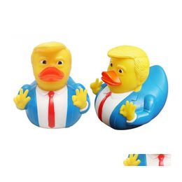 Party Favour Creative Pvc Trump Duck Bath Floating Water Toy Supplies Funny Toys Gift Drop Delivery Home Garden Festive Event Dhrto