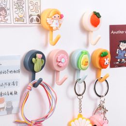 Cute Animal Wall Hook Key Holder Coat Towel Hanging Plastic Mask Holder Bathroom Organiser Wall Decor Home Accessories zxf 93