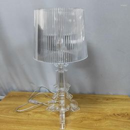 Table Lamps Clear Acrylic For Living Room Beside Lamp LED Home Deco Desk All Body Lampshade Bedroom Decoration