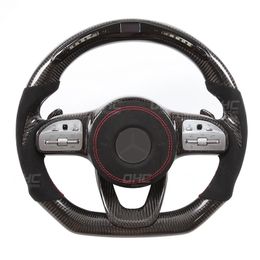 Carbon Fiber LED Custom Steering Wheels For Mercedes Benz W177 W205 S205 W213 W222 C257 X166 A C E S CLS G class