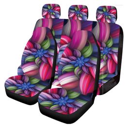 Car Seat Covers Dream Flower Pattern Personalised 3D Printing Cover Soft Polyester Fabric All-weather Use For SUV Truck