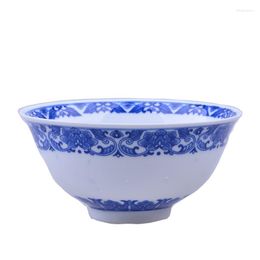 Bowls 1pcs Chinese Style Ceramic Bowl Blue And White Porcelain Rice Kitchen Dinnerware Container