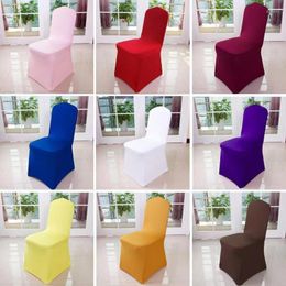 Chair Covers 3/6/8PCS Cover Cloth El Wedding Party White Banquet Dining Lycra Polyester Spandex Outdoor