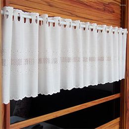 Curtain Pastoral B Grade FLAW White Coffee Half Drapes Kitchen Door Short Small Shades Window Decoration Blinds