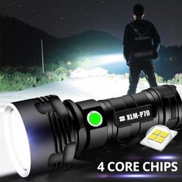 Flashlights Torches Super Powerful XHP70 LED Flashlight XHP50 Tactical Torch USB Rechargeable Linterna Waterproof Lamp Ultra Bright Lantern Camping 0109