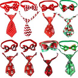 Dog Collars Sell 1PCS Christmas Bow Tie Grooming Pet Product Handmade For Puppy Cat Accessories