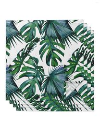 Table Napkin Tropical Palm Leaves Square Napkins For Party Wedding Decor Tea Towel Soft Kitchen Dinner