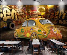 Wallpapers Custom Po Mural 3d Wallpaper Personality Trend Graffiti Wall Car Living Room Home Decor For Walls 3 D