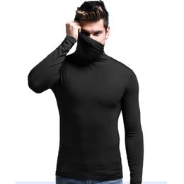 Men's Thermal Underwear Winter High Collar Rashguard First Layer Man Shirt Second Skin Compression Clothes 230109