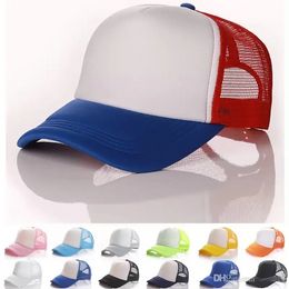 Home Summer Trucker Caps Adult Mesh Caps Blank Trucker Hats Snapback Hats Women and MenToddler Cap Party Hats 23colors 0110
