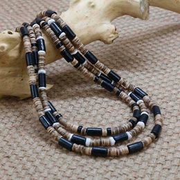 Choker Chokers Fashion Vintage Bohemia Tribal Necklace Men Natural Coconut Shell Beaded Surfer Rustic Jewellery Gift For Him CO-03