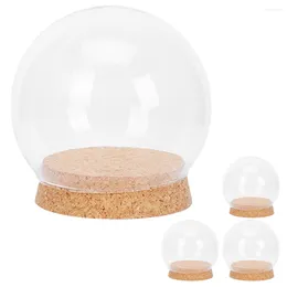 Storage Bottles Domeflower Cover Cloche Display Jar Globeclear Landscape Case Bell Decor Terrarium Preserved Eternal Micro Base Showcase