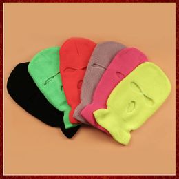 MZZ64 Balaclava Mask Hat Winter Cover Neon Mask Green Halloween Caps For Party Motorcycle Bicycle Ski Cycling Balaclava Pink Masks