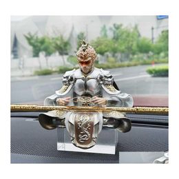 Arts And Crafts Factory Outlet Doo Win Buddha Creative Gift Car Sun Wukong Ornaments Qi Tian Da Sheng Interior Decoration Drop Deliv Dhmie