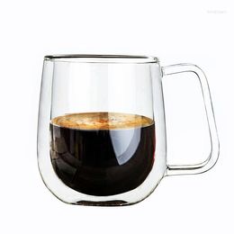 Wine Glasses Creative Glass Insulated Double Coffee Mug Milk Cup Can Custom 180ML