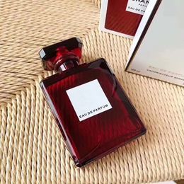 37 No 5 Leau Red Edition 100ml 여성용 우아한 향수 EDT Floral Aldehyde Rose Aroma Red Glass 병 오래 지속되는 빠른 배