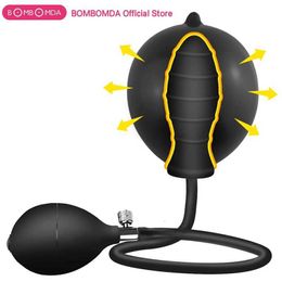 Sex toys Massager Inflatable Huge Anal Butt Plug Screw Thread Ball Women Vaginal Dilator Expandable Silicone Men Prostate Toys