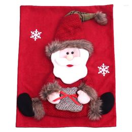 Chair Covers Christmas Cover 3D Santa Snowman Elk Back Dinner Table Decoration Dining Room El Banquet Party