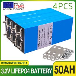 4pcs 3.2V 50Ah lifepo4 Lithium Iron Phosphate Battery DIY 12V Grade A Rechargeable Battery Pack For Golf Cart Yacht Solar RV