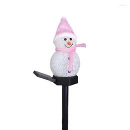 Snowman Pathway Solar Lights Outdoor Waterproof Garden Light Christmas Ground