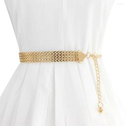 Belts Hip Hop Punk Gothic Style Cinch Belt For Women Fashion Golden Metal Waist Chain Corset Dress Skirt Waistband Clothes Accessories