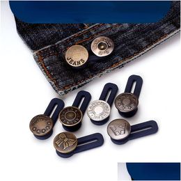 Cuff Links Extension Button Jeans Flared Waist Adjustment Buckle Rubber Removable Stitch Nail Metal Rbutton 221022 Drop Delivery Jew Dh8C9