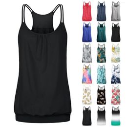 Women's Tanks Adult Slippers Tops For Women Workout Tank Sleeveless Loose Fit Scoop Neck Spaghetti Strap Yoga Racerback Sports Print