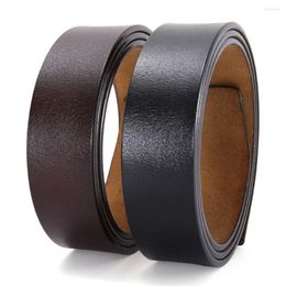 Belts Cowhide Replacement Craft DIY Casual 3.3CM/3.7CM With Hole No Buckle Girdle Classic Waistband Genuine Leather Belt