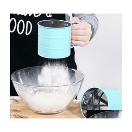 Baking Pastry Tools High Quality Stainless Steel Mesh Flour Sifter Mechanical Sugar Shaker Sieve Cup Shape Bakeware Reposteria Kit Dhcpj