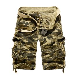 Men's Shorts Camouflage Loose Cargo Men Summer Military Camo Short Pants Homme US size 230110