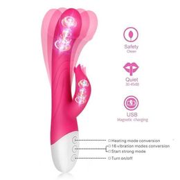 Adult Massager Heating Dildo Vibrator for Women Sex Toys Female Masturbator Vibrating Vaginal g Spot Clitoris Stimulator Rabbit Vibrators