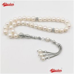 Charm Bracelets Tasbih Natural Pearl Style Freshwater Misbaha Rosary Bead Bracelet Women Love Gift Islamic Jewellery Eid Drop Delivery Dhfya