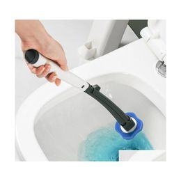 Cleaning Brushes Disposable Long Handle Toilet Brush With Holder Storage Holders And 8 Refill Heads Zwl538 Drop Delivery Home Garden Dh6Dm