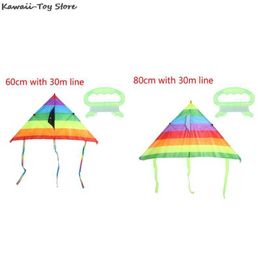 1PC New Long Tail Rainbow Outdoor s Flying Toys For Children Kids The Is Come With 30M Kite String 0110