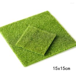 Decorative Flowers IN 1PC 15 Green Micro Landscape Decoration Mini Fairy Garden Simulation Artificial Fake Moss Lawn Turf G