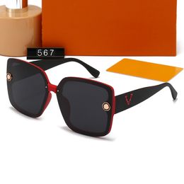 Designer sunglasses UV protection glasses Luxury polarized sunglass for women men letter Beach Retro square sun glass Casual eyeglasses with box very good