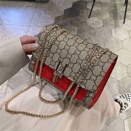 Cheap Purses Bags 80% Off Mature letters Tiktok same cross body Colour matching chic chain