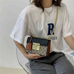 Cheap Purses Bags 80% Off designer women's trend contrast Colour simple square niche chain Single Messenger girls' Backpack