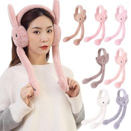 Berets Winter Warm Earmuff Cover H Home House For Earmuffs Girls Headphones With Wire Headband Women