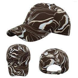 Ball Caps Bell Crusher Cap Fashion Women Men Sport Water Ripple Print Breathable Beach Baseball Hip Hop Hat Sun Mens Adjustable