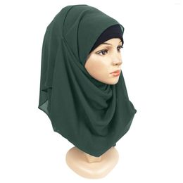 Ball Caps Scarf Hat Set For Girls Womens Casual Solid Turban Headwear Muslim Islamic
