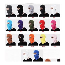 Party Masks Carpartment Outdoor Clavas Sports Neck Face Mask Ski Snowboard Wind Cap Police Cycling Motorcycle Drop Delivery Home Gar Dhaue