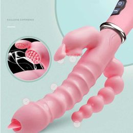 Sex toy massager Adult Massager Rabbit Vibrator Female Electric Av Stick Tongue Licking Double Rod Masturbation Apparatus Toys for Couples