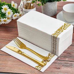 Disposable Dinnerware 50PCS Guest Towels Bathroom Soft and LinenLike Hand Decorative Napkins for Party Decor 230110