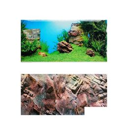 Decorations Juwel Hd Fish Tank Background Painting . Pvc Double Sided Aquarium Poster Decoration Wall Drop Delivery Home Garden Pet Dhz1P