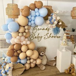 Other Decorative Stickers 88Pcs Khaki Coffee Brown Skin Colour Balloons Garland Kit Latex Arch Baby Shower Supplies Birthday Wedding Party Decors 230110