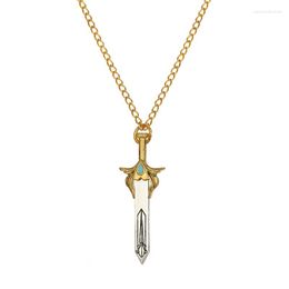 Pendant Necklaces Anime Cartoon She-Ra Charm Necklace Vintage Golden Princess Of Power Sword Choker For Women Jewellery Gifts