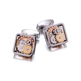 Cuff Links Kflk Luxury Shirt Gift Cufflinks For Mens Brand Wedding Mechanical Gear Button Custom Male High Quality Drop Delivery Jew Dhzq2